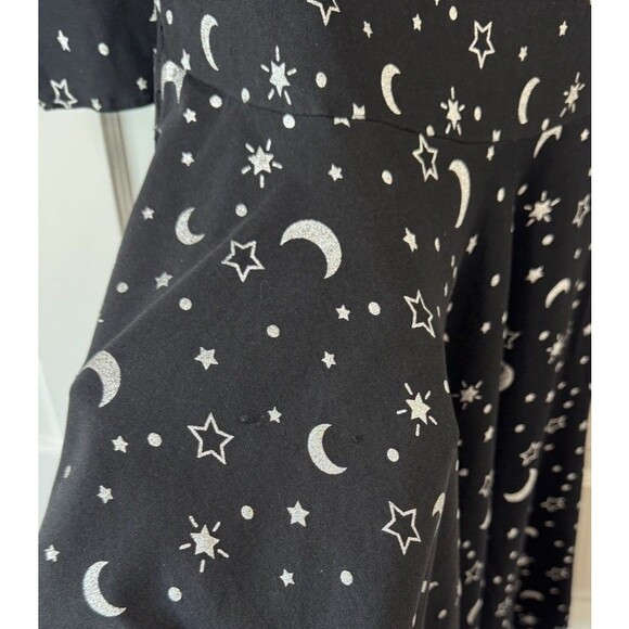 Unique Vintage Devon Swing Dress Black Celestial Moon Stars Halloween Retro S/M - Picture 7 of 14